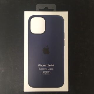 アップル(Apple)のiPhone12 mini シリコンケース ディープネイビー 【新品 / 純正】(iPhoneケース)