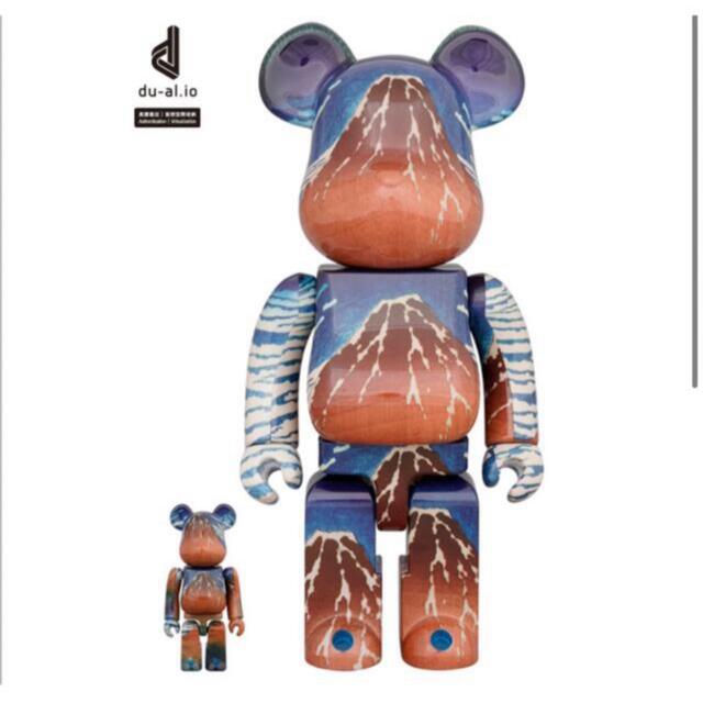 フィギュアBE@RBRICK 葛飾北斎 「冨嶽三十六景 凱風快晴」100％ & 400％