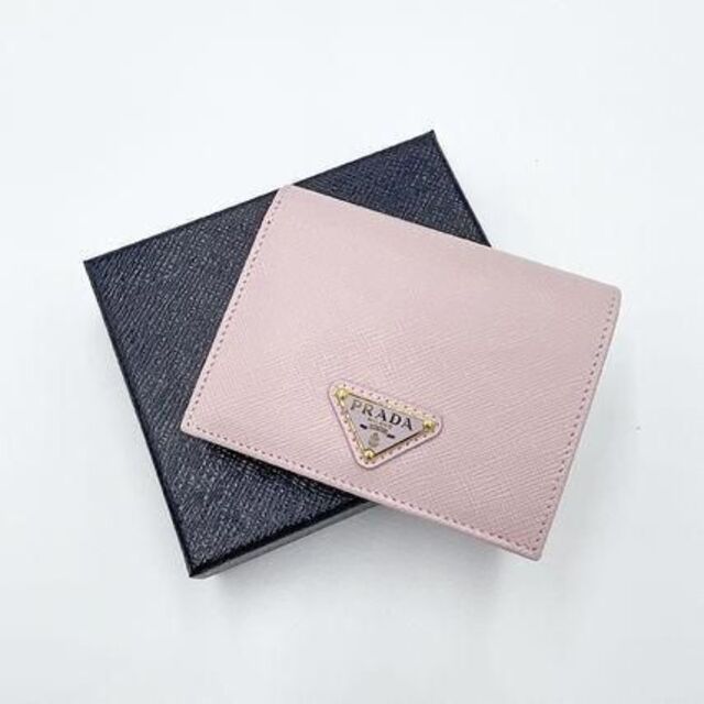 日本最大の PRADA - PRADA プラダ 二つ折り財布 サフィアーノ ミニ財布 1MV204 QHH 財布
