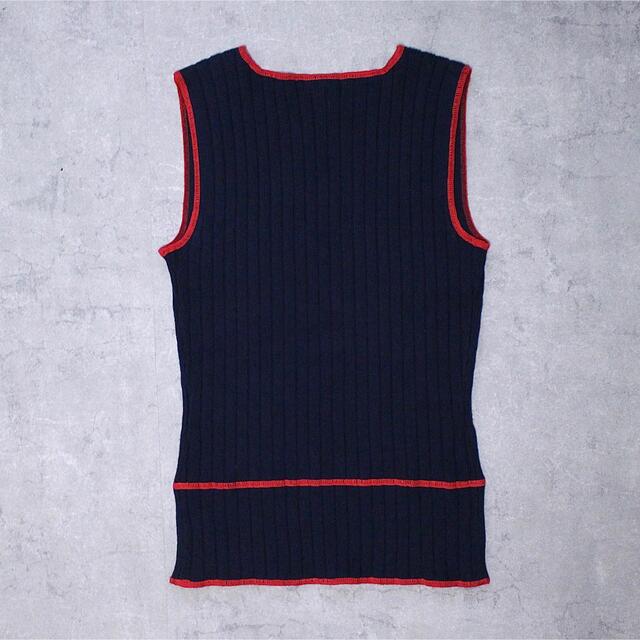 TOMMY HILFIGER(トミーヒルフィガー)の90s TOMMY JEANS トミージーンズ タンクトップニット リブニット レディースのトップス(ニット/セーター)の商品写真