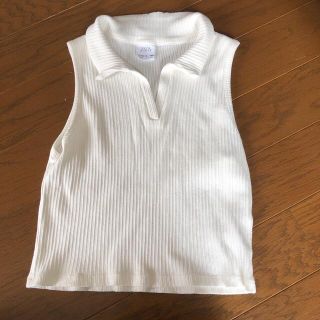 ザラ(ZARA)のZARA ショート丈襟付きトップス(カットソー(半袖/袖なし))