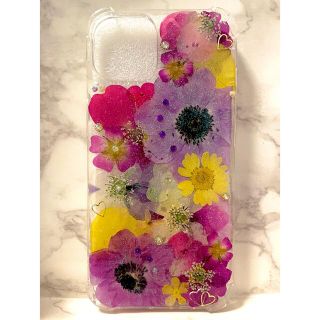 全機種対応 iPhoneケース 押し花ケース 押し花 ケース 花 Android(スマホケース)