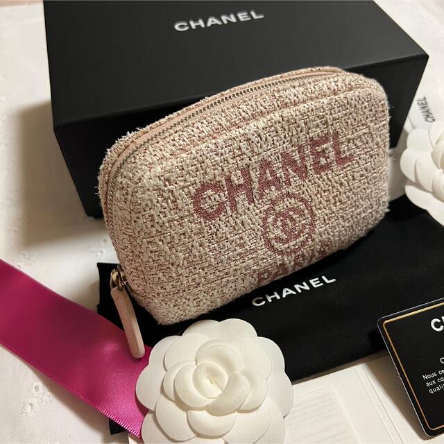 レア】CHANELポーチ ドーヴィル ココマーク ピンク ラメ 【超歓迎