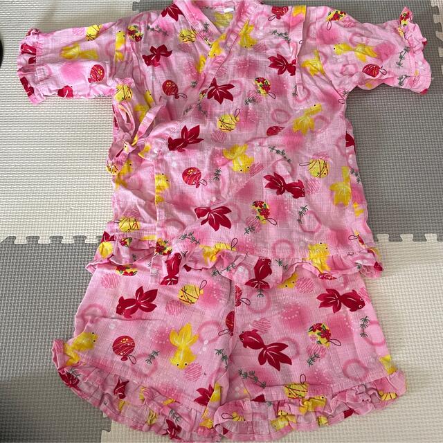 女の子 甚平 110 キッズ/ベビー/マタニティのキッズ服女の子用(90cm~)(甚平/浴衣)の商品写真