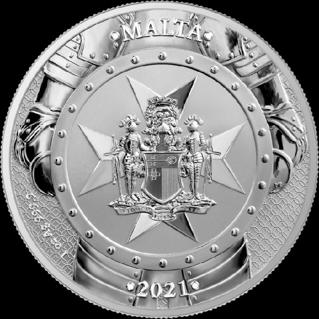 2021年 マルタ騎士団 1オンス銀貨 純銀 ブリスターパック&証明書付属 5