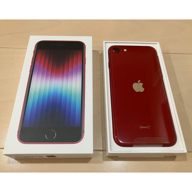 iPhone SE3第3世代64GB赤(PRODUCT)RED SIMフリースマートフォン/携帯電話