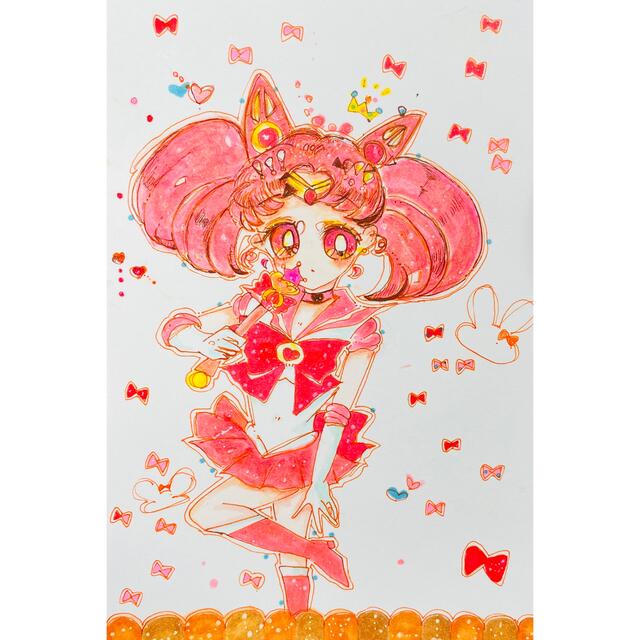 セーラーちびムーン ちびうさちゃん♪ 手描きイラストの通販 by セーラーちびムーン ちびうさちゃん♪ 手描きイラストの通販 by