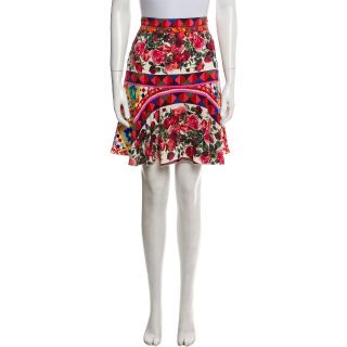 新品 DOLCE&GABBANA ドルチェ&ガッバーナ ピンク花柄スカート