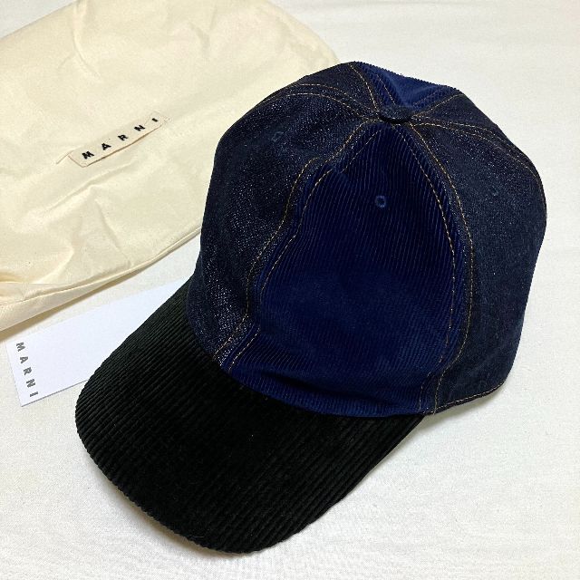 新品 XL 22SS MARNI 異素材混合 CAP 帽子 3072