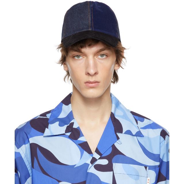 Marni(マルニ)の新品 XL 22SS MARNI 異素材混合 CAP 帽子 3072 メンズのトップス(Tシャツ/カットソー(半袖/袖なし))の商品写真