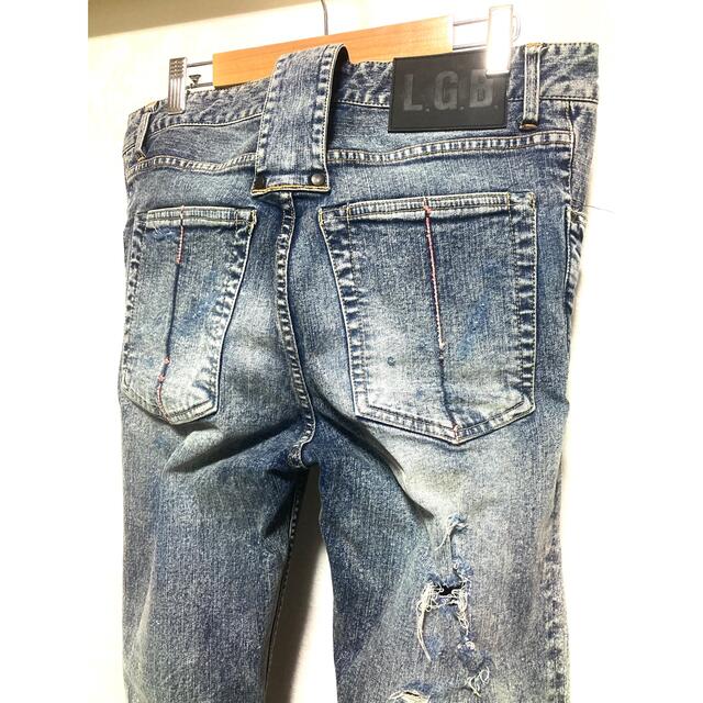 新品超特価】 LGB - lgb ダメージデニムパンツ ブリーチ加工の通販 by