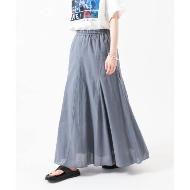 IENA(イエナ)のIENA コットンボイルパネルフレアスカート レディースのスカート(ロングスカート)の商品写真