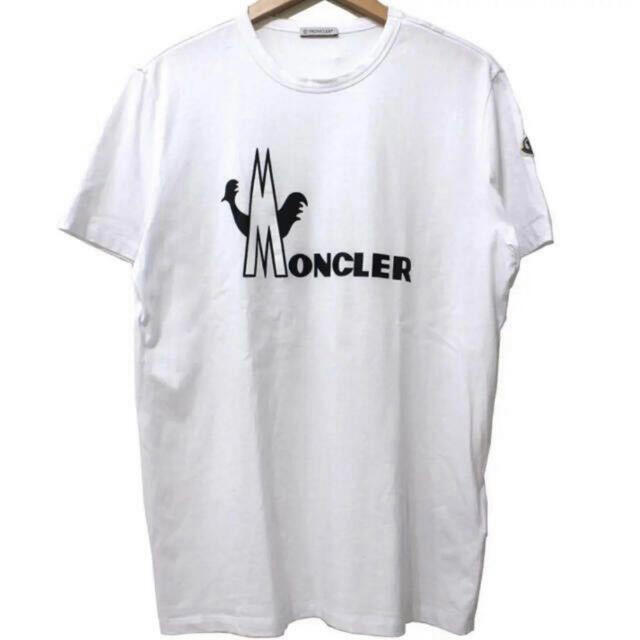 ★希少★ MONCLER Tシャツ Ｌ　ホワイト モンクレール ワッペン 完売