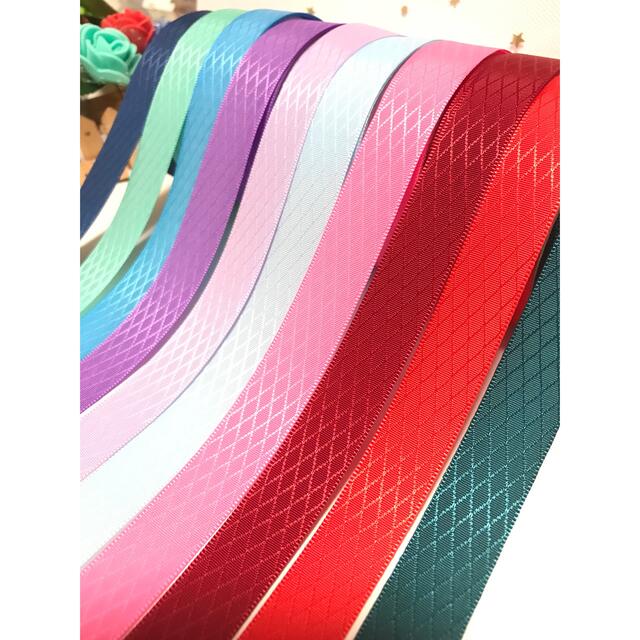 グログランリボン ♥️16mm グログランリボン ダイヤ柄 21m グログランリボン ♥️16mm グログランリボン ダイヤ柄 21m