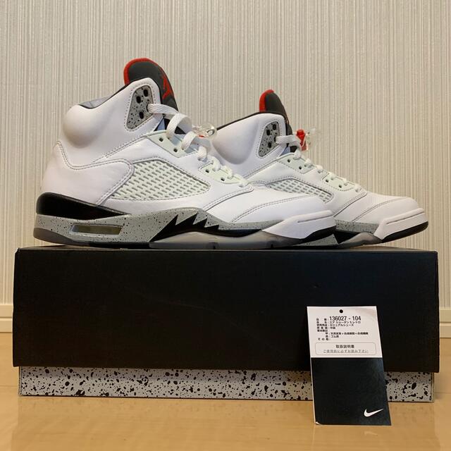 NIKE AIR JORDAN 5 RETRO WHITE CET 27.5cm