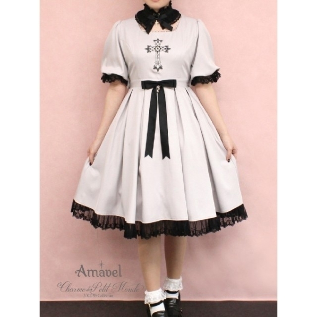 Amavel - 【新品】Amavel RosaryLaceフロントクロスワンピースの Amavel - 【新品】Amavel RosaryLaceフロントクロスワンピースの