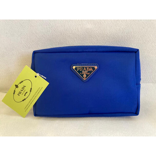 PRADA - 【PRADA】プラダ ノベルティポーチ ブルー 【新品未使用】の