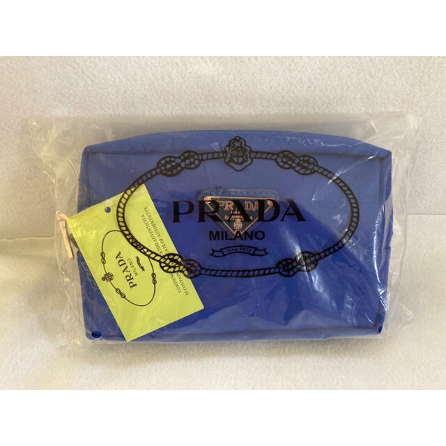 PRADA - 【PRADA】プラダ ノベルティポーチ ブルー 【新品未使用】の