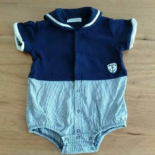 ベベ(BeBe)のセーラー服っぽいロンパース　80(ロンパース)