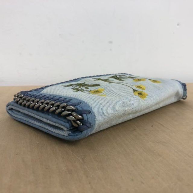 Stella McCartney(ステラマッカートニー)のSTELLA McCARTNEY ファラベラ 長財布 ウォレット デニム 刺繍 レディースのファッション小物(財布)の商品写真