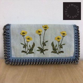 ステラマッカートニー(Stella McCartney)のSTELLA McCARTNEY ファラベラ 長財布 ウォレット デニム 刺繍(財布)