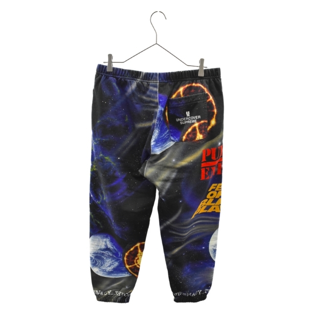 385センチワタリSUPREME シュプリーム 18SS Public Enemy Sweatpant アンダーカバー パブリックエネミー ギャラクシー 総柄 スウェット ロングパンツ マルチカラー