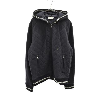 モンクレール(MONCLER)のMONCLER モンクレール キルティングステッチジップアップスウェットパーカー ネイビー(パーカー)