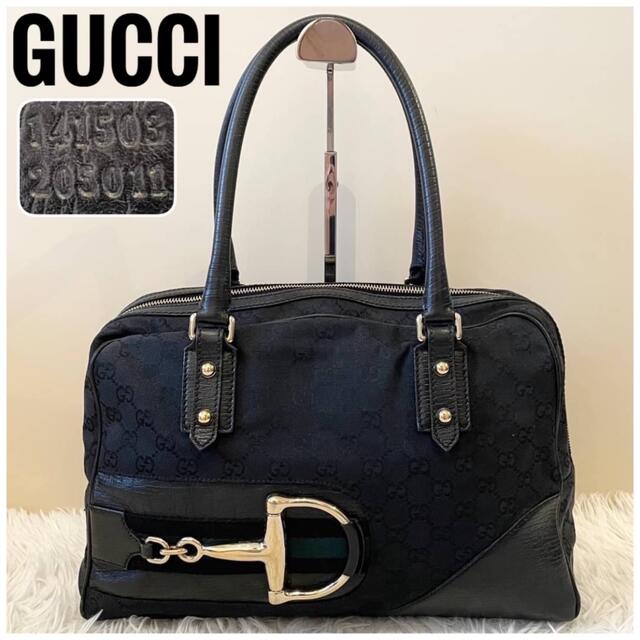 Gucci(グッチ)の美品⭐️グッチ シェリーライン ホースビット GGキャンバス ミニボストンバッグ レディースのバッグ(トートバッグ)の商品写真