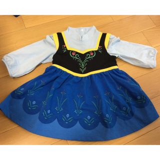 ディズニー(Disney)の今日まで値下げ！美品！アナ雪のアナ服、ポンチョセット(ワンピース)