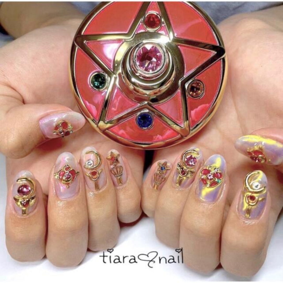 セーラームーン風 魔法少女ネイルの通販 by luce_nail｜ラクマ