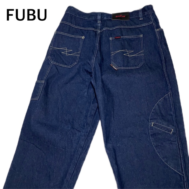 美品 激レア FUBU フブ W40 極太 バギーデニム HIPHOP B系 www