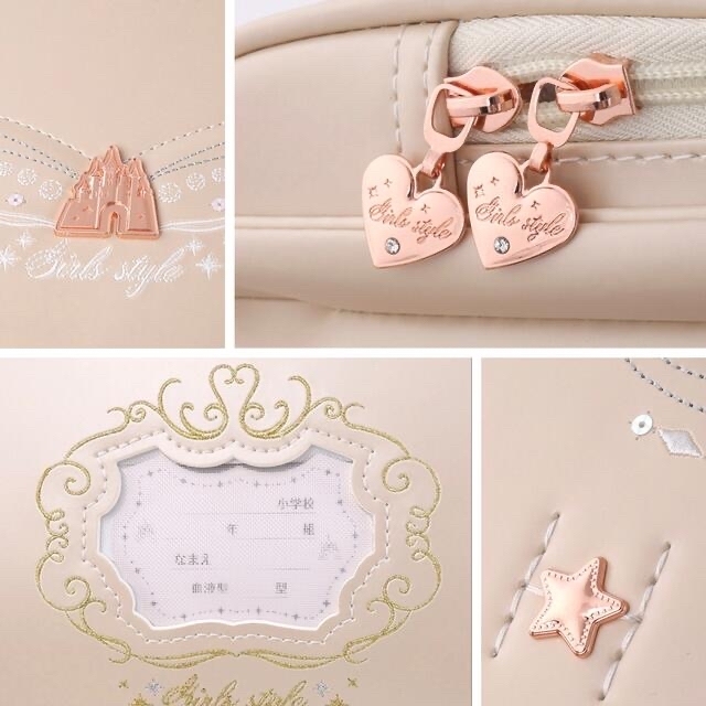 超特価】 新作 ランドセル 6年保証 おまけ付き キャッスル刺繍 女の子