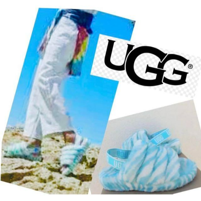 サンダル完売しました。。。。。。超レア柄✨美品✨UGG✨FLUFF YEAH SLIDE