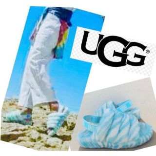 アグ(UGG)の完売しました。。。。。。超レア柄✨美品✨UGG✨FLUFF YEAH SLIDE(サンダル)