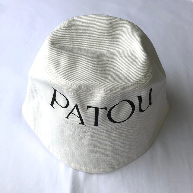 ハット[新品未着用] Patou ロゴ バケットハット ホワイト XS/S - www