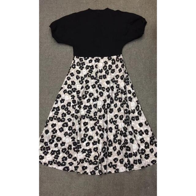 大人気☆ ❤️ ☆【人気作】Ted Baker 黒白花柄 ロングワンピース