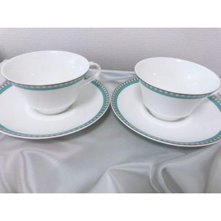 ティファニー(Tiffany & Co.)の♪Hii♪様専用　ティファニー　プラチナブルーバント カップ　ソーサー(グラス/カップ)