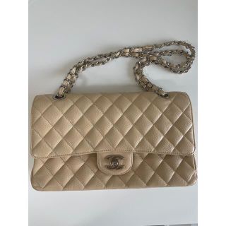 シャネル(CHANEL)のCHANEL マトラッセ　キャビアスキン　ベージュ　シルバー金具(ショルダーバッグ)