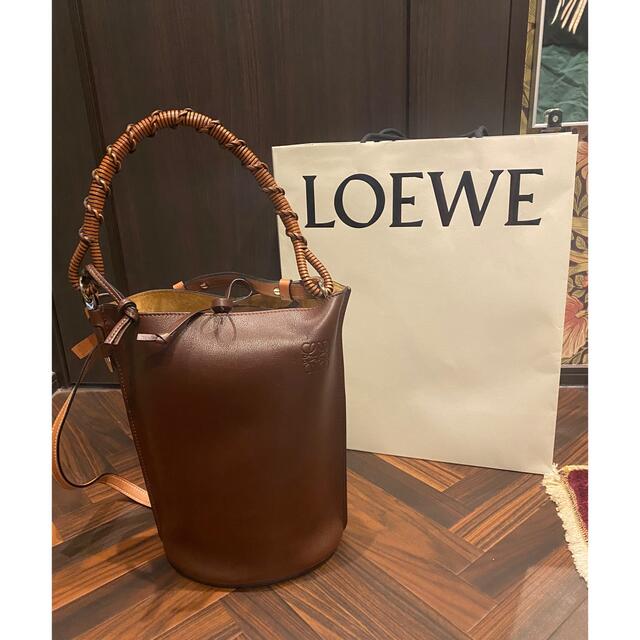 LOEWEロエベ ゲートバケットバケツバックハンドル付きショルダーバック