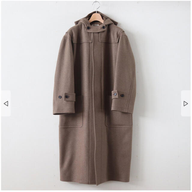 ネット限定】 AURALEE ウールシルクメルトンロングダッフルコート