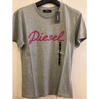 ディーゼル(DIESEL)の新品未使用！　ディーゼル　DIESEL Tシャツ　グレー×ピンクS(Tシャツ(半袖/袖なし))