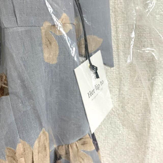 Herlipto Sunflower-Printed Midi Dress S 海外最新 16900円