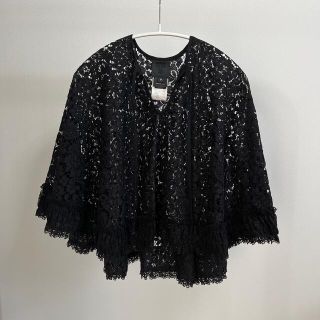 アナスイ(ANNA SUI)のANNA SUI ブラックレースポンチョ　ケープ(ボレロ)