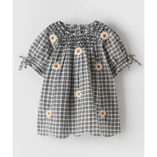 ザラキッズ(ZARA KIDS)のzara デイジー　ギンガムチェックチェックワンピース(ワンピース)