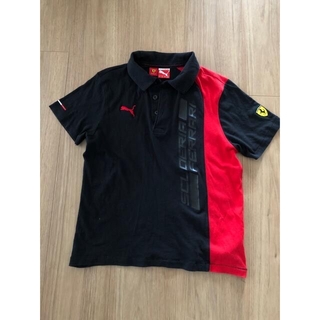 プーマ(PUMA)の最終価格　プーマ ポロシャツ　キッズ　120くらい　黒と赤(Tシャツ/カットソー)