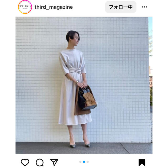 DEUXIEME CLASSE(ドゥーズィエムクラス)のthird magazine ワンピース レディースのワンピース(ひざ丈ワンピース)の商品写真