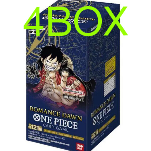 ONE PIECEカードゲームROMANCE DAWN 4BOX 新品未開封 新年の贈り物 ...