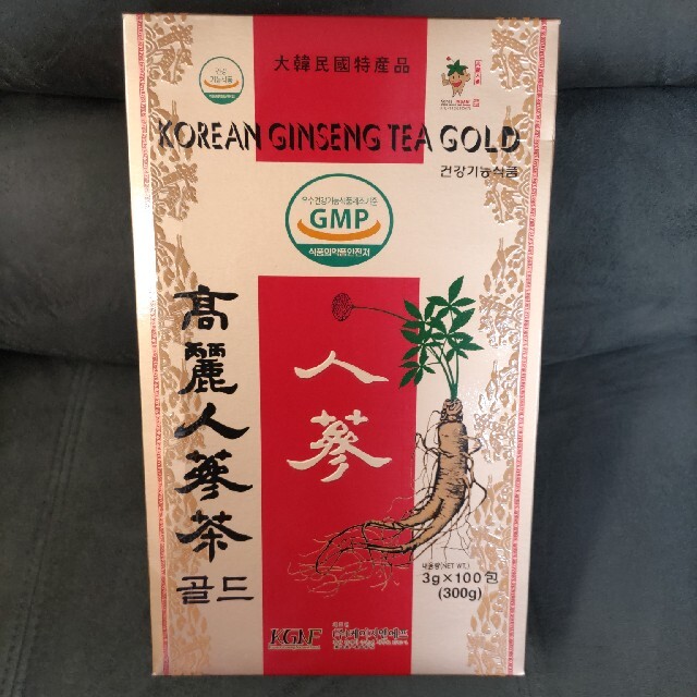 高麗人参茶 GOLD 3g✕100包 韓国 KGNF 高麗人参茶 GOLD 3g×100P (紙箱)