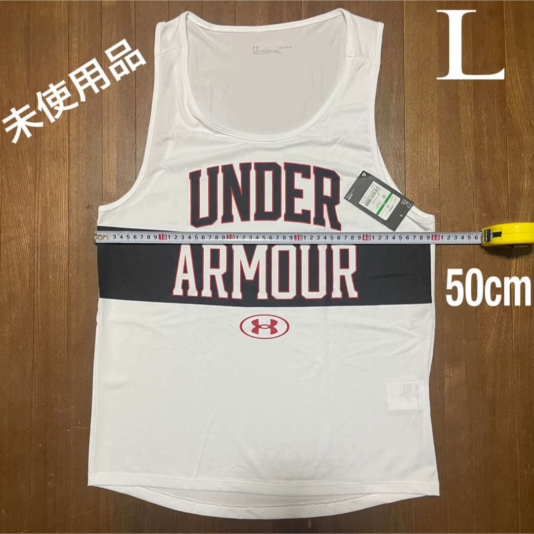 UNDER ARMOUR(アンダーアーマー)の2点(韓国虎専用)アンダーアーマー人気胸ビッグロゴ未使用品タンクトップ(L) メンズのトップス(タンクトップ)の商品写真