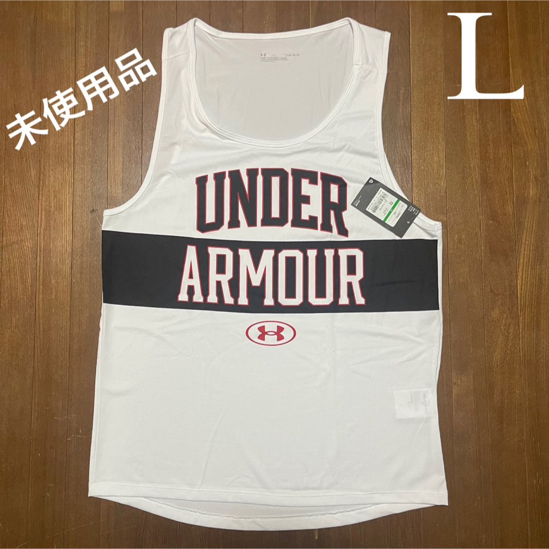 UNDER ARMOUR(アンダーアーマー)の2点(韓国虎専用)アンダーアーマー人気胸ビッグロゴ未使用品タンクトップ(L) メンズのトップス(タンクトップ)の商品写真